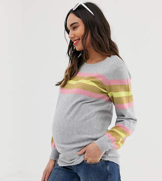Mama Licious Mama.Licious Mamalicious maternity bright stripe sweater
