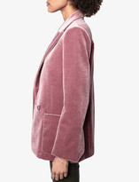 Thumbnail for your product : Zadig & Voltaire Visko double-breasted velvet blazer