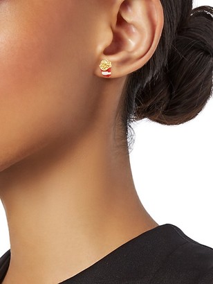 Judith Leiber 14K Goldplated Sterling Silver & Enamel French Fry Single Stud Earring