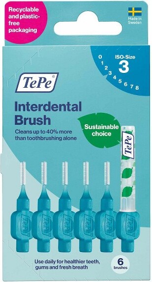 TePe Oral Health Care, Inc. TePe®InterdentalBrushesOriginalBlue-Carton6-Pack