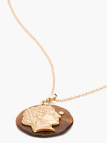 Thumbnail for your product : Azlee Goddess Diamond & 18kt Gold Pendant Necklace - Brown Gold