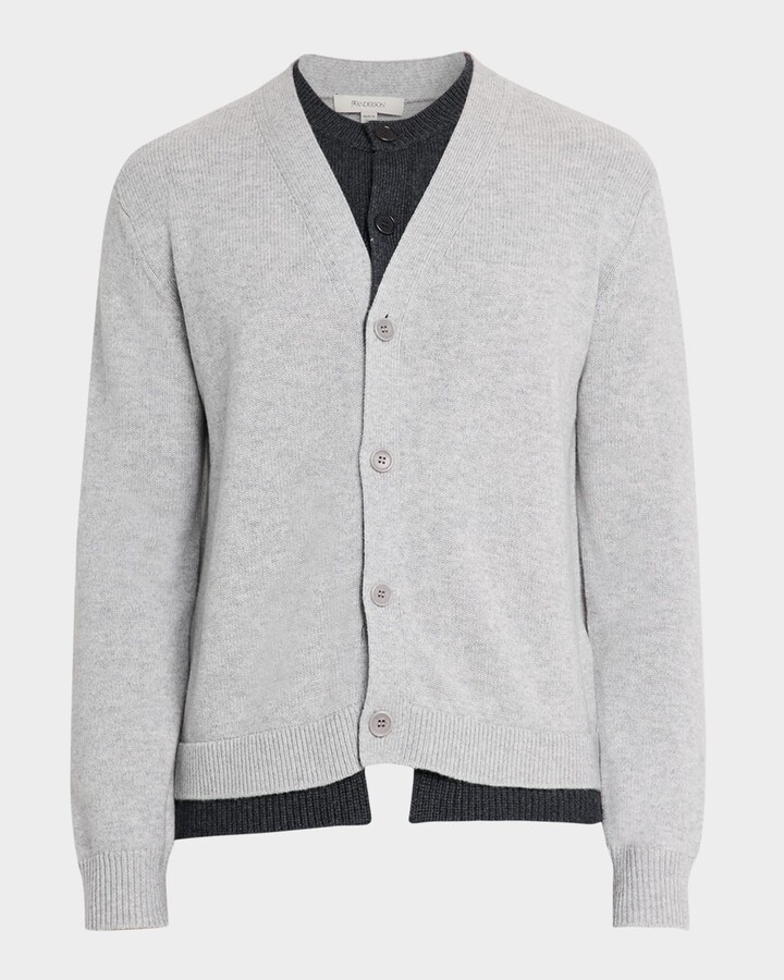 J.W.Anderson Men's Contrast Layered Cardigan