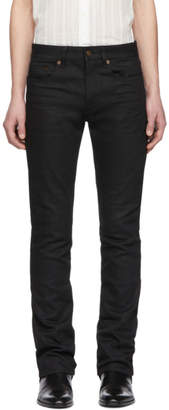 Saint Laurent Black Low-Waisted Boot Cut Jeans