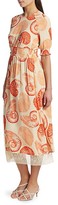 Thumbnail for your product : Baum und Pferdgarten Back To Back Aleela Smocked-Sleeve Midi Dress