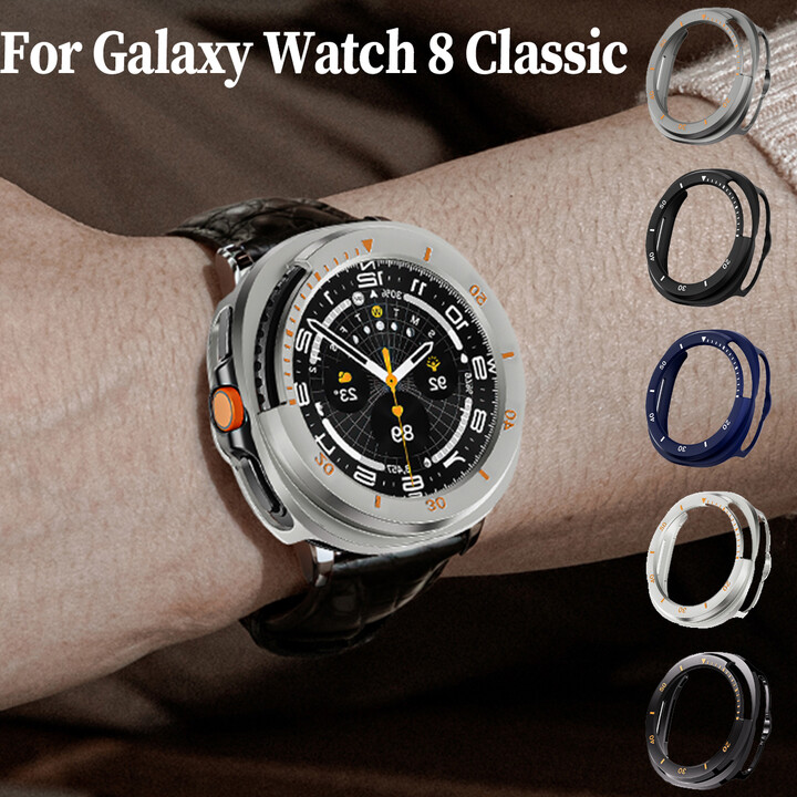 CAOWTAN Full-Coverage Bumper Case for Samsung Galaxy Watch 8 Classic 46mm,[No Screen Protector]Slim Shockproof Cover for Samsung Watch 8