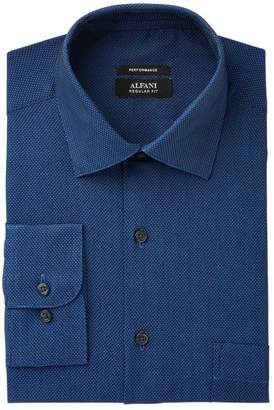 Alfani Men's Classic/Regular Fit Performance Stretch Easy-Care Honeycomb Texture Dress Shirt, Created for Macy's