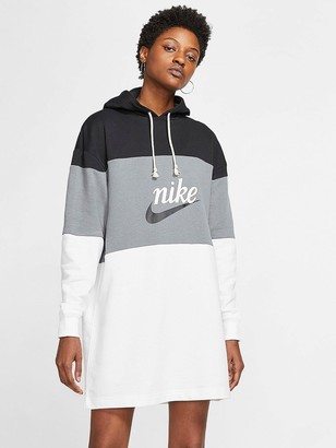 Nike NSW Varsity Hooded Dress - Black/White