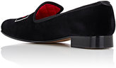 Thumbnail for your product : Crockett Jones Crockett & Jones Men's Card-Embroidered Velvet Venetian Loafers