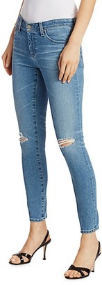 AG Jeans Legging Ankle Mid-Rise Distressed Skinny Jeans