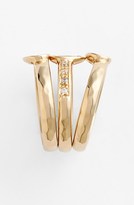 Thumbnail for your product : Melinda Maria 'Leaf - Dharma' Stackable Rings (Set of 3)