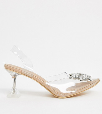 clear strap heels in store