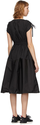 Moncler Black Poplin Drawstring Dress