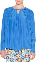 Thumbnail for your product : Emilio Pucci Long-Sleeve Pleated Top, Lapiz