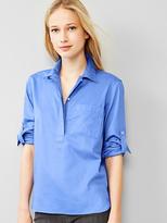 Thumbnail for your product : Gap Sateen roll-sleeve popover