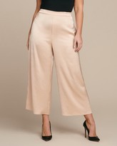 Thumbnail for your product : Stretch Crinkle Satin Oversized Elastic Waist Culotte