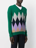 Thumbnail for your product : Ballantyne argyle knit V-neck sweater