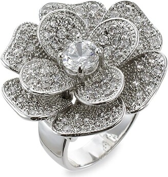 Vintage Black And White Flower Ring by Kenneth Jay Lane at ORCHARD