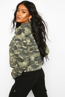 boohoo Camouflage jean jacket