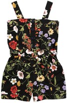 Thumbnail for your product : Oscar de la Renta Flower Print Cotton Ottoman Jumpsuit