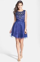Thumbnail for your product : Jump Apparel Embellished Mesh Party Dress (Juniors)