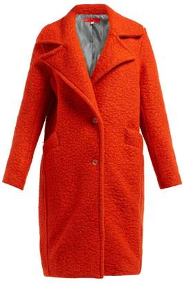 Eckhaus Latta Single Breasted Boiled Wool Blend Coat - Womens - Red