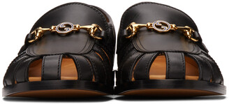 Gucci Black Interlocking G Horsebit Loafers