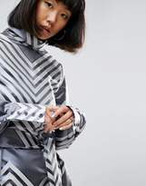 Thumbnail for your product : ASOS Metallic Midi Dress With Chevron Detail