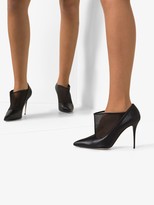 Thumbnail for your product : Manolo Blahnik Halona 105mm mesh-panelled leather pumps