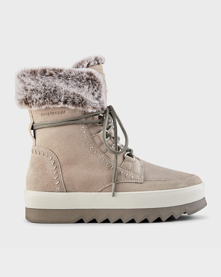 vanetta faux fur trim waterproof boot cougar