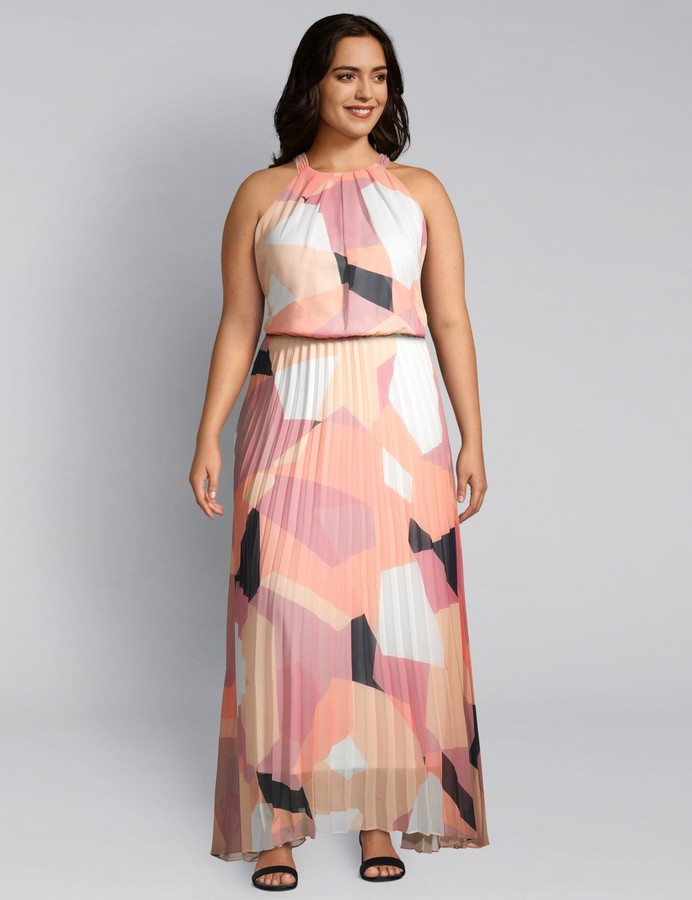 pink dress lane bryant