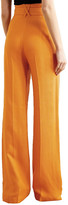 Thumbnail for your product : De La Vali Lily Belted Woven Wide-leg Pants
