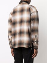 Thumbnail for your product : Represent Gradient Check-Print Shirt Jacket
