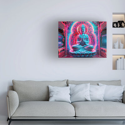 Trademark Fine Art Ray Heere Colorful Buddha 3 Canvas Art