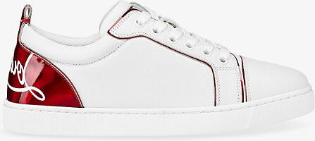 Christian Louboutin Womens White/Loubi Fun Louise Junior Leather Low-Top Trainers Eur 35.5/2.5 Uk Women