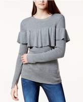 Thumbnail for your product : Kensie Ribbed Flounce Sweater