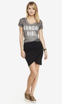Thumbnail for your product : Express Ruched Crisscross Mini Skirt