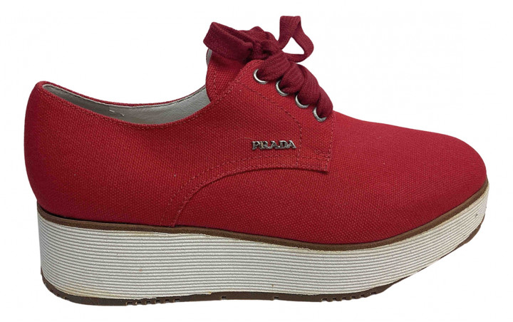 prada red trainers