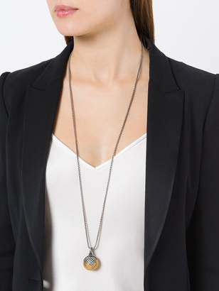 Bottega Veneta contrast pendant necklace