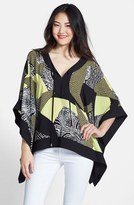 Thumbnail for your product : Chaus Print Tie Neck Poncho