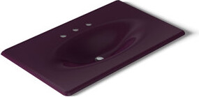 Iron/Impressions 37-in Vanity-Top Bathroom Sink with 8-in Widespread Faucet Holes