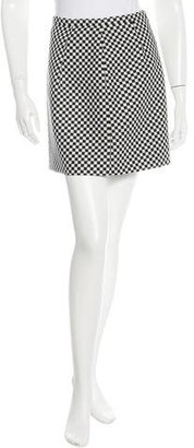 Michael Kors Checkered Wool Skirt