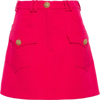 【送料&関税込】Balmain Velvet Mini Skirt With Buttons Balmain button-embellished Velvet Miniskirt | Black | FARFETCH