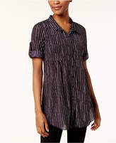 Thumbnail for your product : Style&Co. Style & Co Printed Roll-Tab Blouse, Created for Macy's