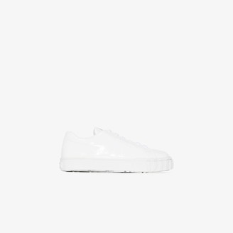 Miu Miu White Patent Leather Sneakers