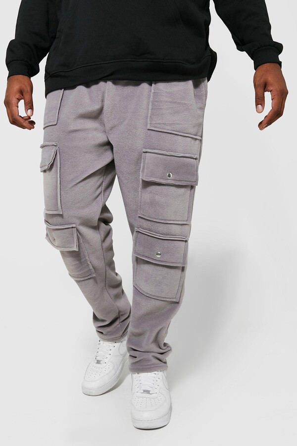 Toro Rocco Mens Tracksuit Bottoms Cargo Side Pockets Regular Fit Fleece Jog Bottom Jogging Sweat Pants Gym Loungewear