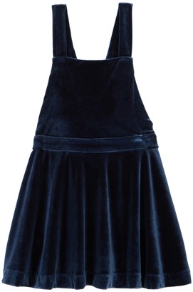 Joe Fresh Velvet Overalls Dress (Toddler & Little Girls)