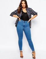 Thumbnail for your product : ASOS Curve Rivington Jegging In Midwash Blue