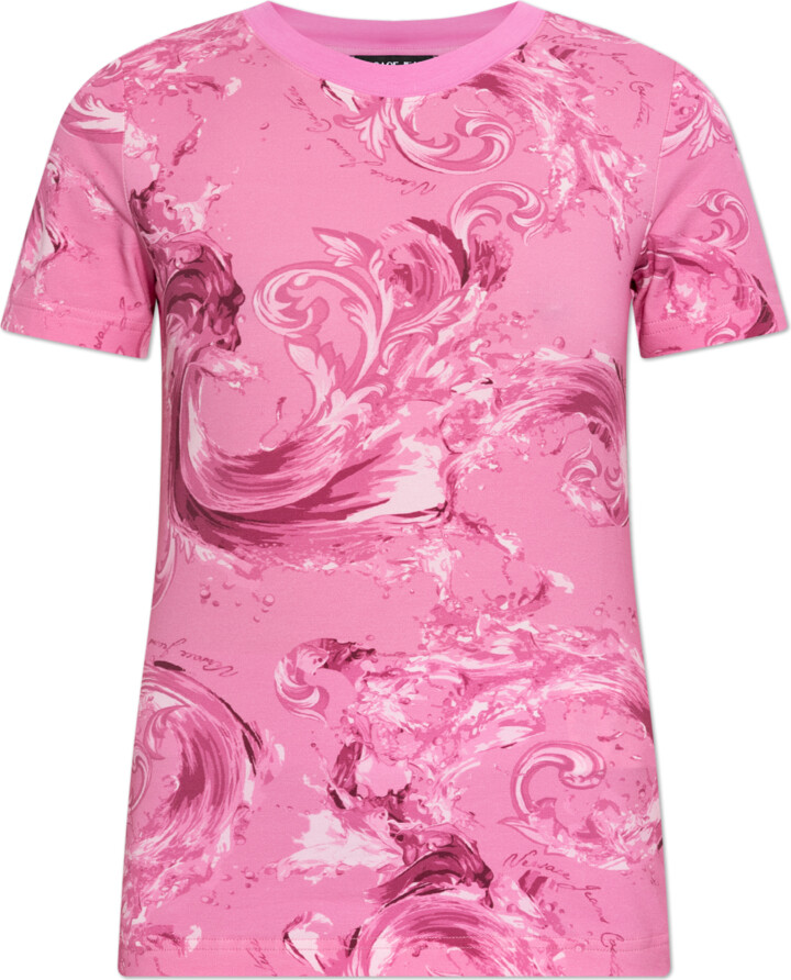 Versace Jeans Couture T-shirt With 'barocco' Pattern  - Pink