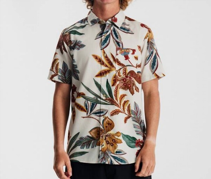ROARK Journey Short Sleeve Woven In Baroque Almond