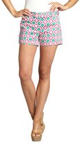 Thumbnail for your product : Julie Brown JB by pink and green printed cotton blend shorts